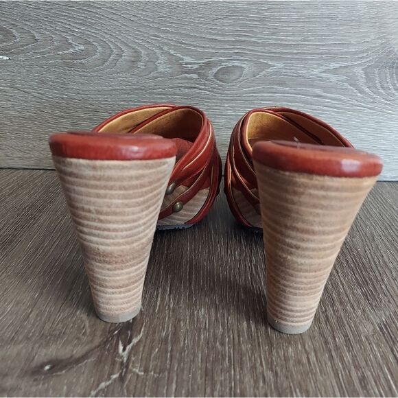NEW Frye Reese Multi Slide Heeled Sandal Red Size 6.5 - Picture 5 of 9